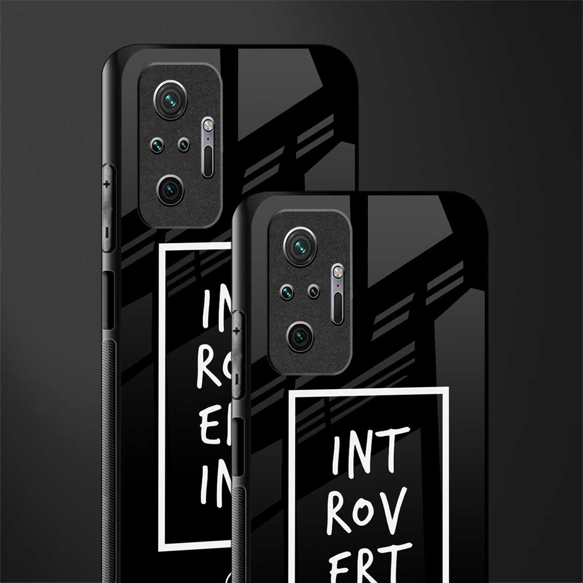 introverting glass case for redmi note 10 pro image-2