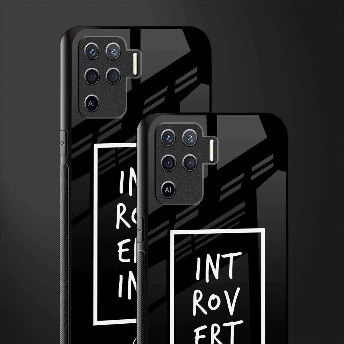 introverting glass case for oppo f19 pro image-2