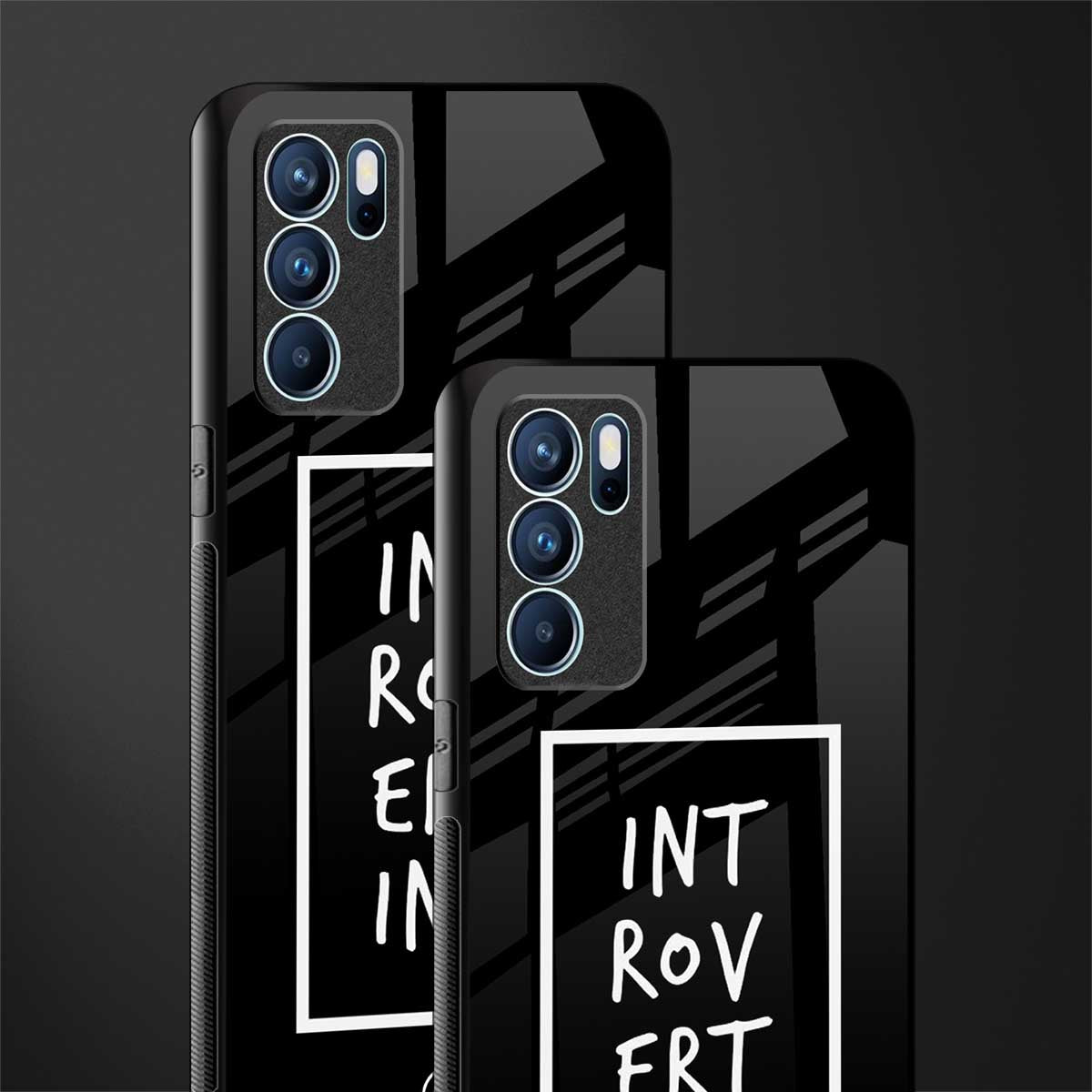 introverting glass case for oppo reno6 5g image-2
