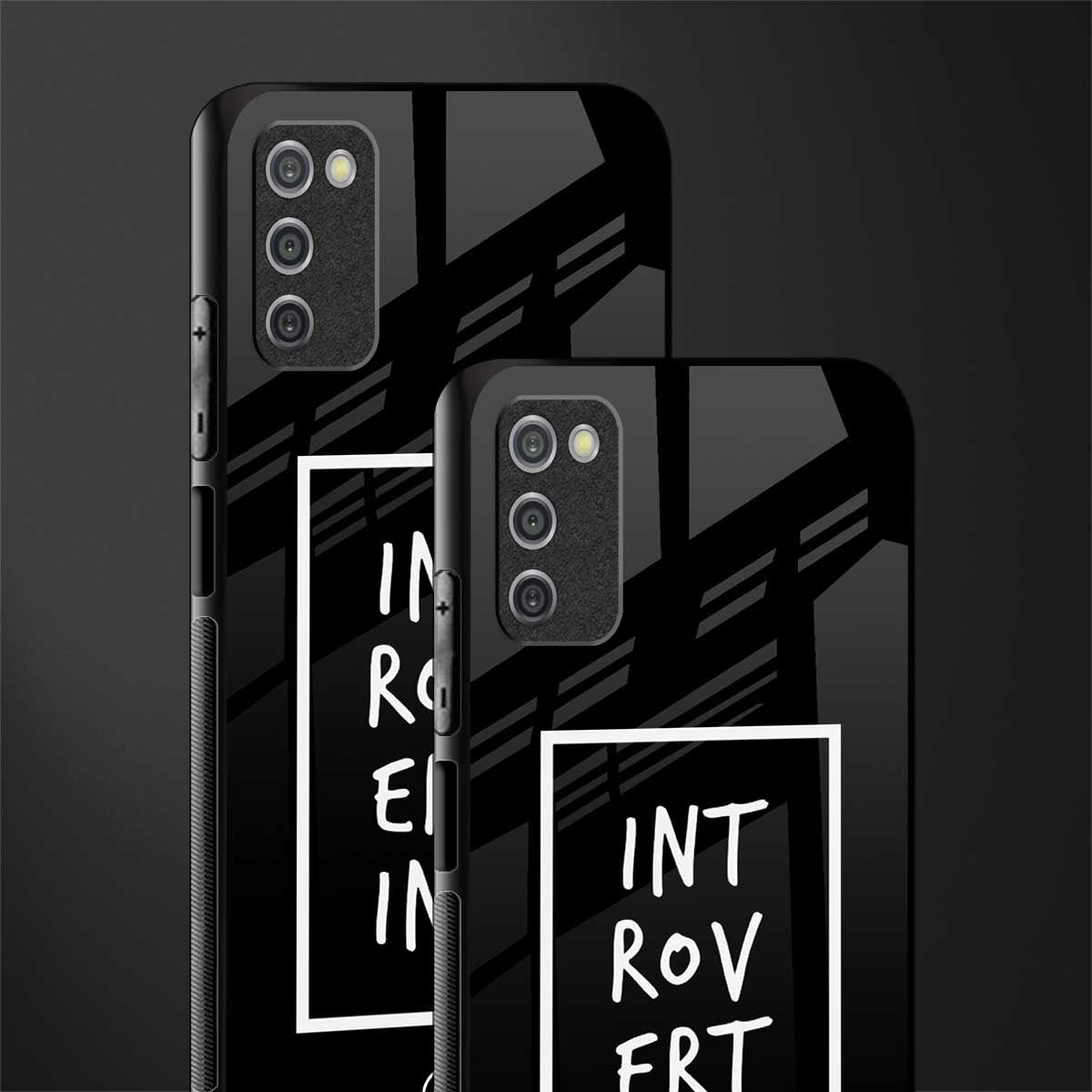 introverting glass case for samsung galaxy a03s image-2