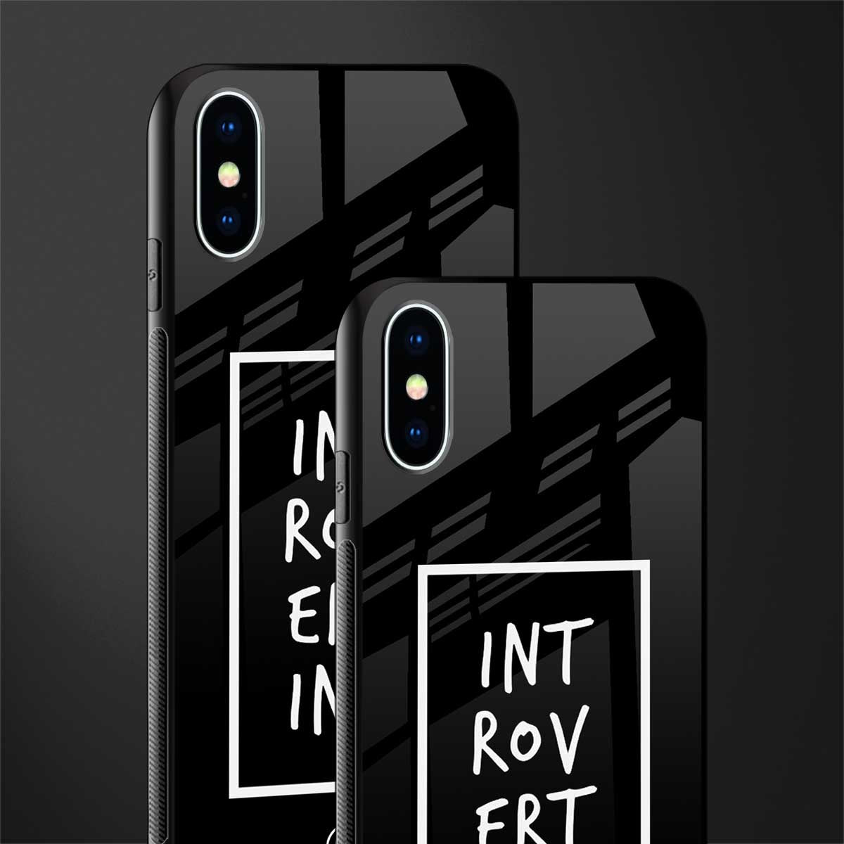 introverting glass case for iphone xs image-2