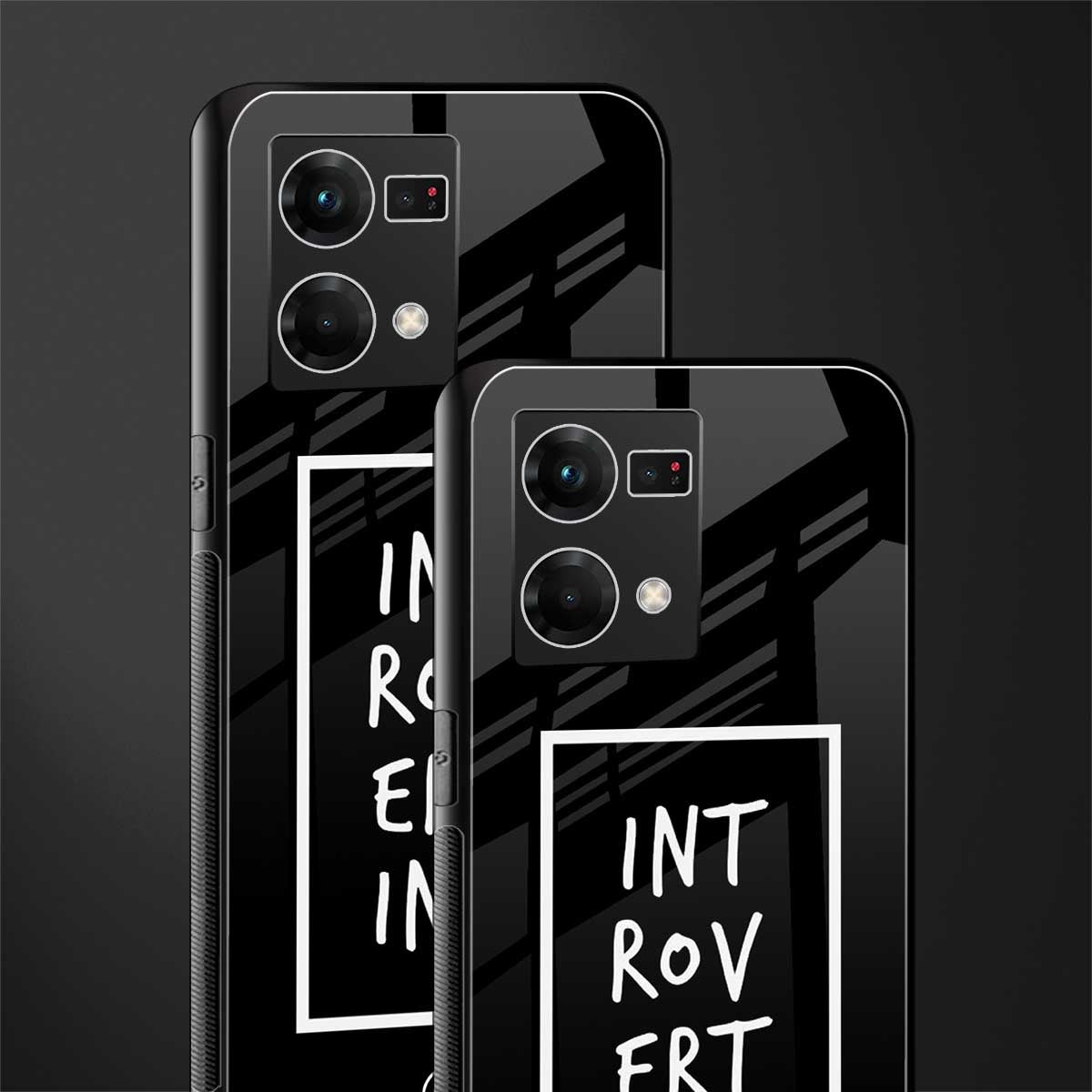 introverting back phone cover | glass case for oppo f21 pro 4g