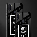 introverting glass case for samsung galaxy m11 image-2