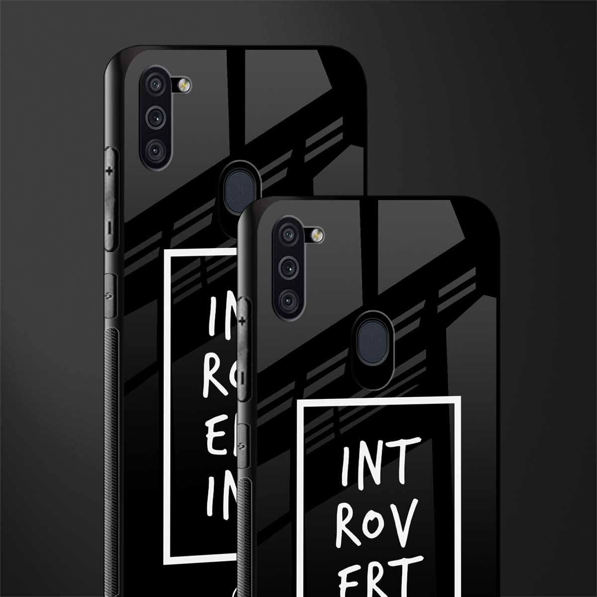 introverting glass case for samsung a11 image-2
