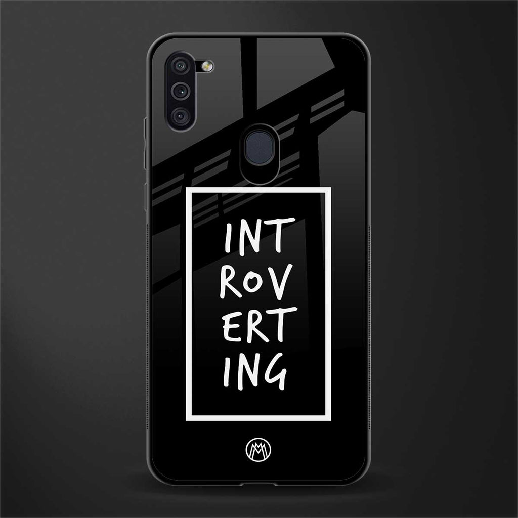introverting glass case for samsung a11 image