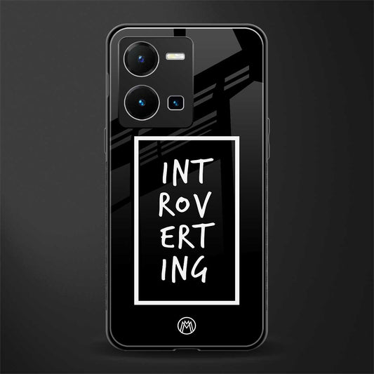 introverting back phone cover | glass case for vivo y35 4g