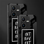 introverting back phone cover | glass case for vivo y22