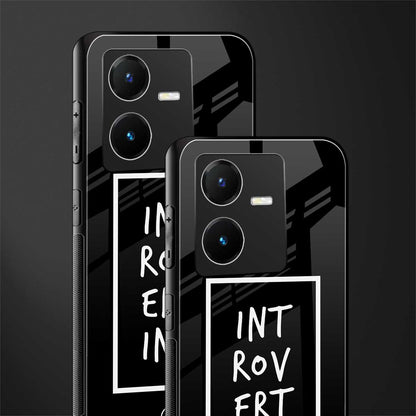 introverting back phone cover | glass case for vivo y22