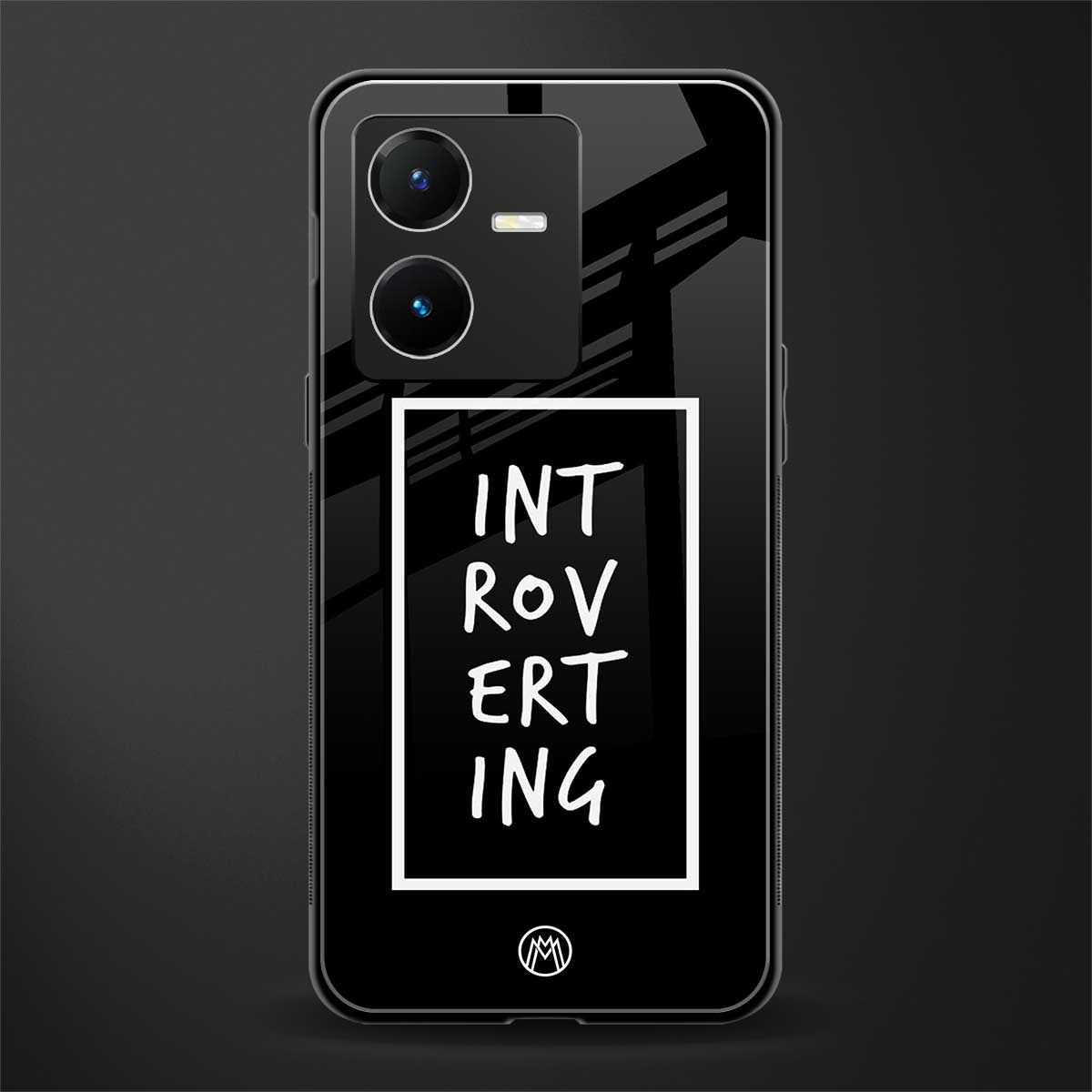 introverting back phone cover | glass case for vivo y22
