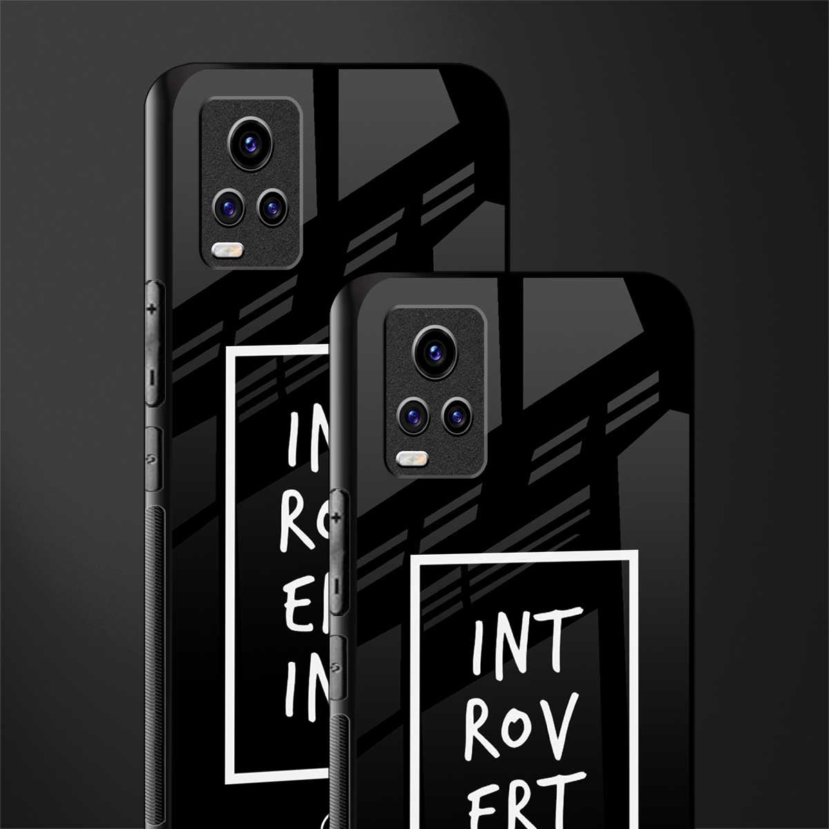 introverting back phone cover | glass case for vivo v21e 4g