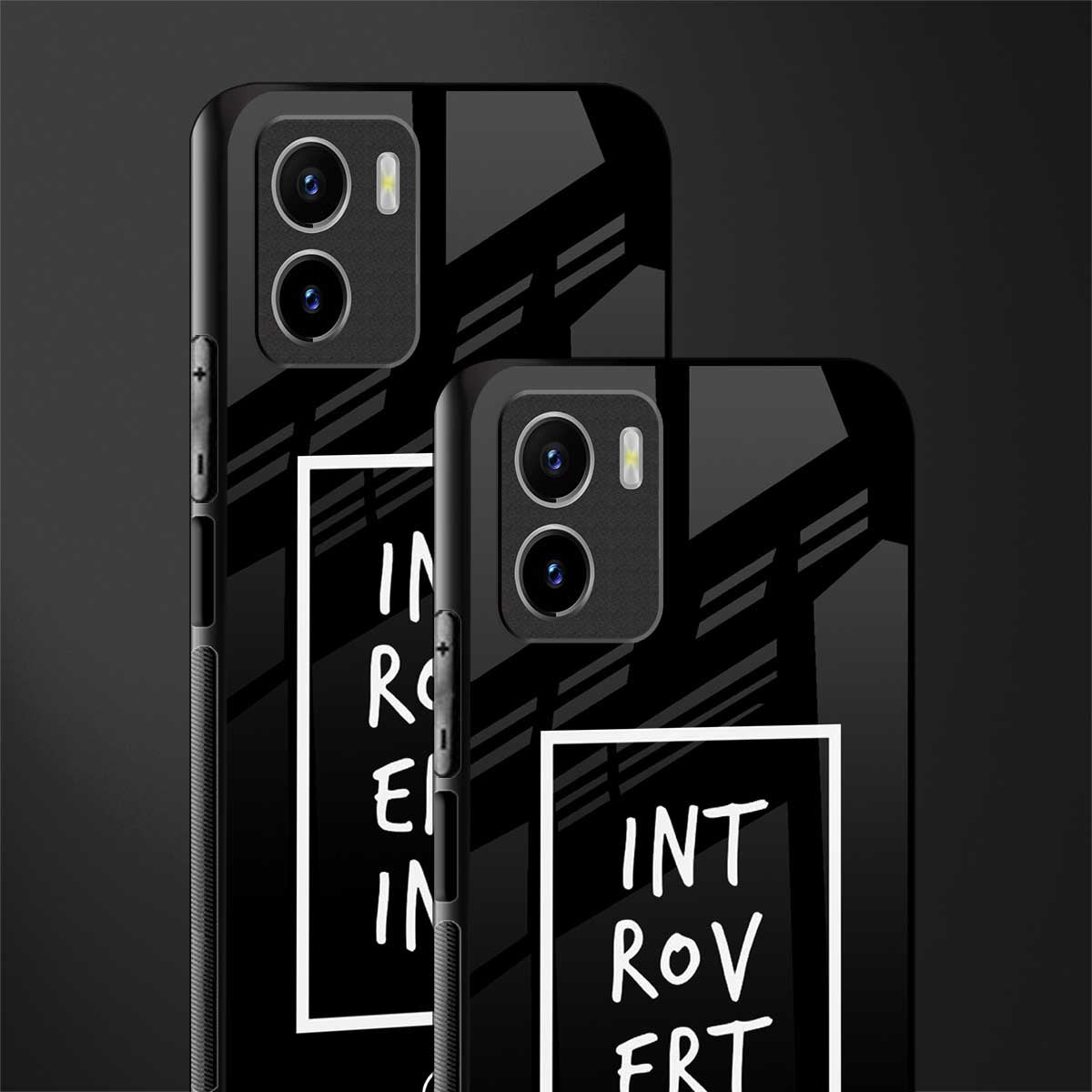 introverting back phone cover | glass case for vivo y72
