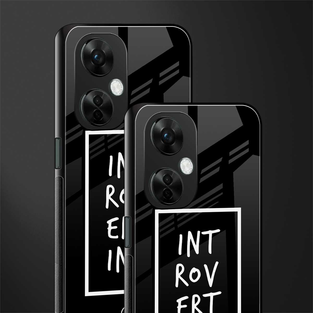 introverting back phone cover | glass case for oneplus nord ce 3 lite