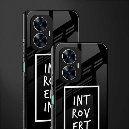 introverting back phone cover | glass case for realme c55