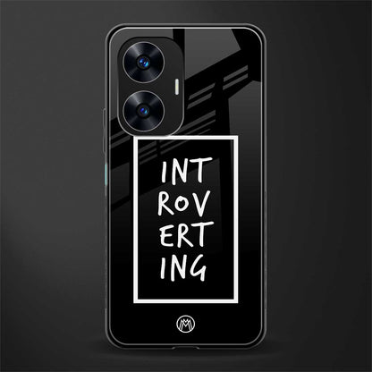 introverting back phone cover | glass case for realme c55