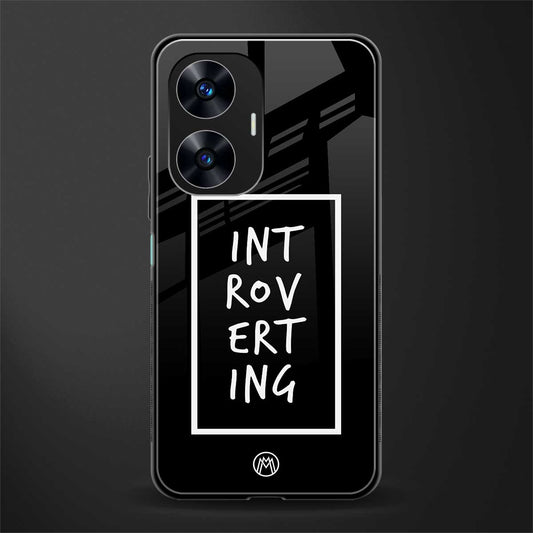 introverting back phone cover | glass case for realme c55