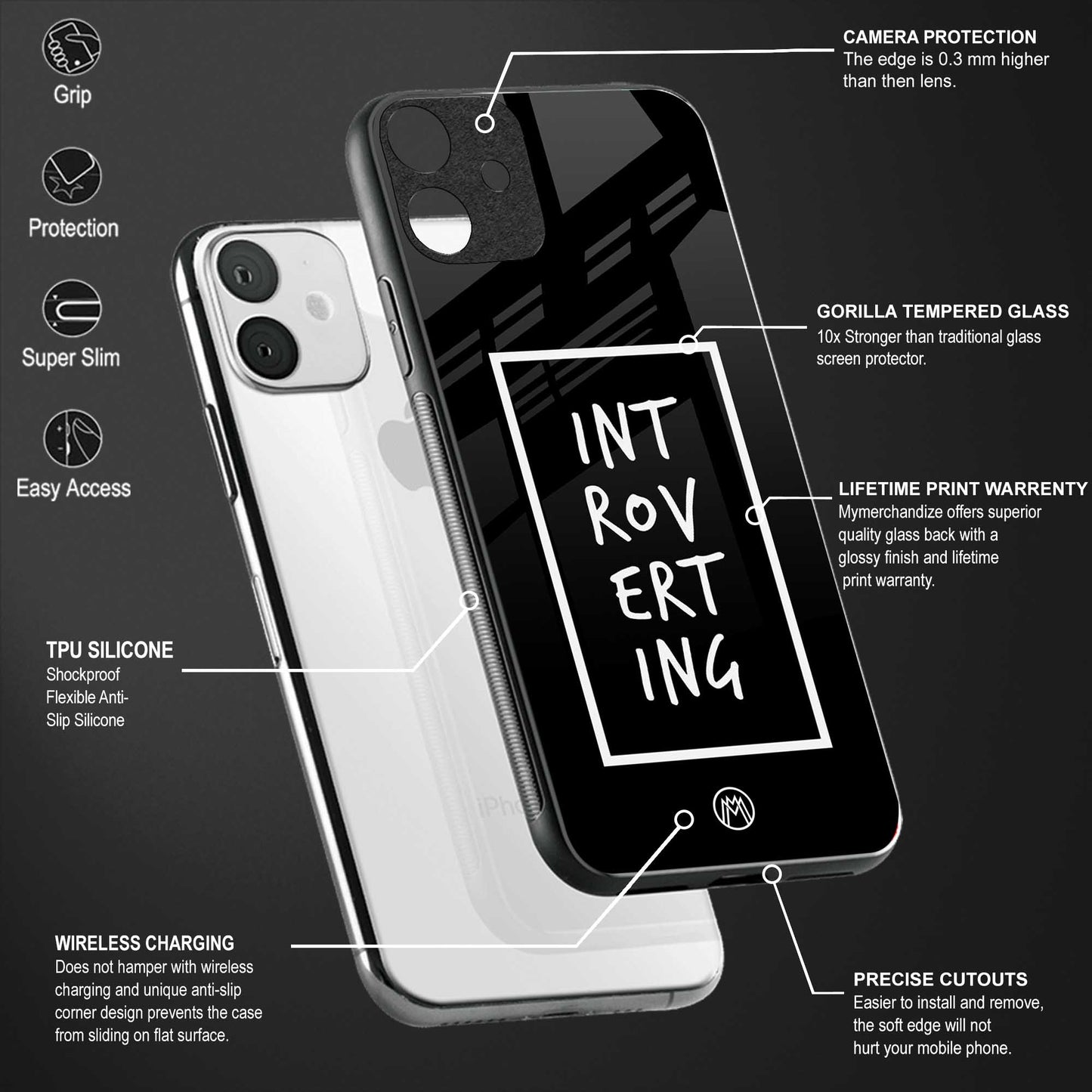 introverting glass case for samsung galaxy f41 image-4