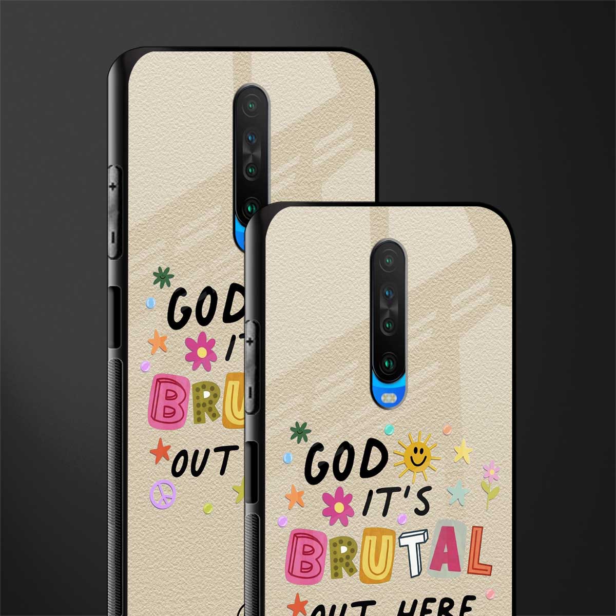 it's brutal out here glass case for poco x2 image-2