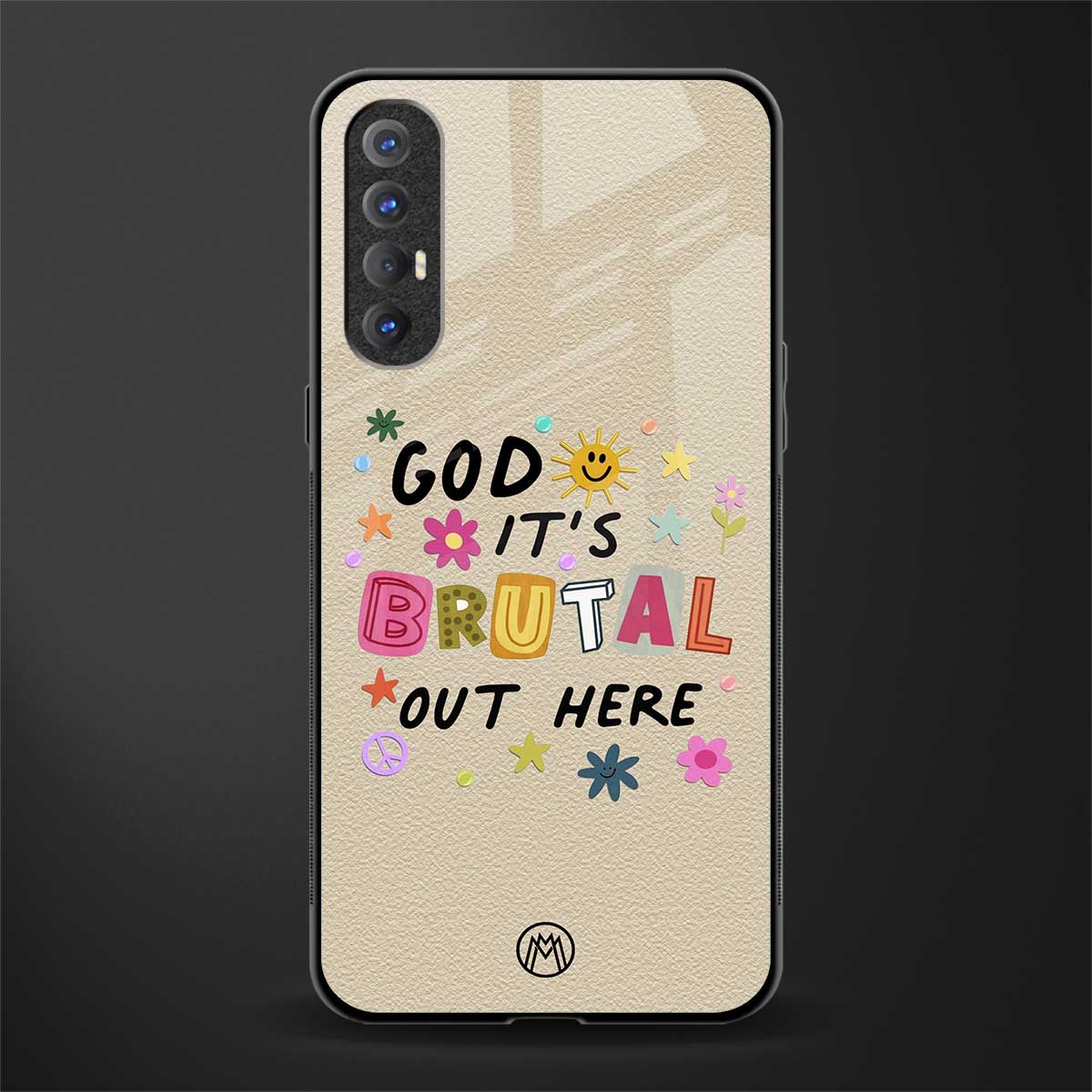 it's brutal out here glass case for oppo reno 3 pro image