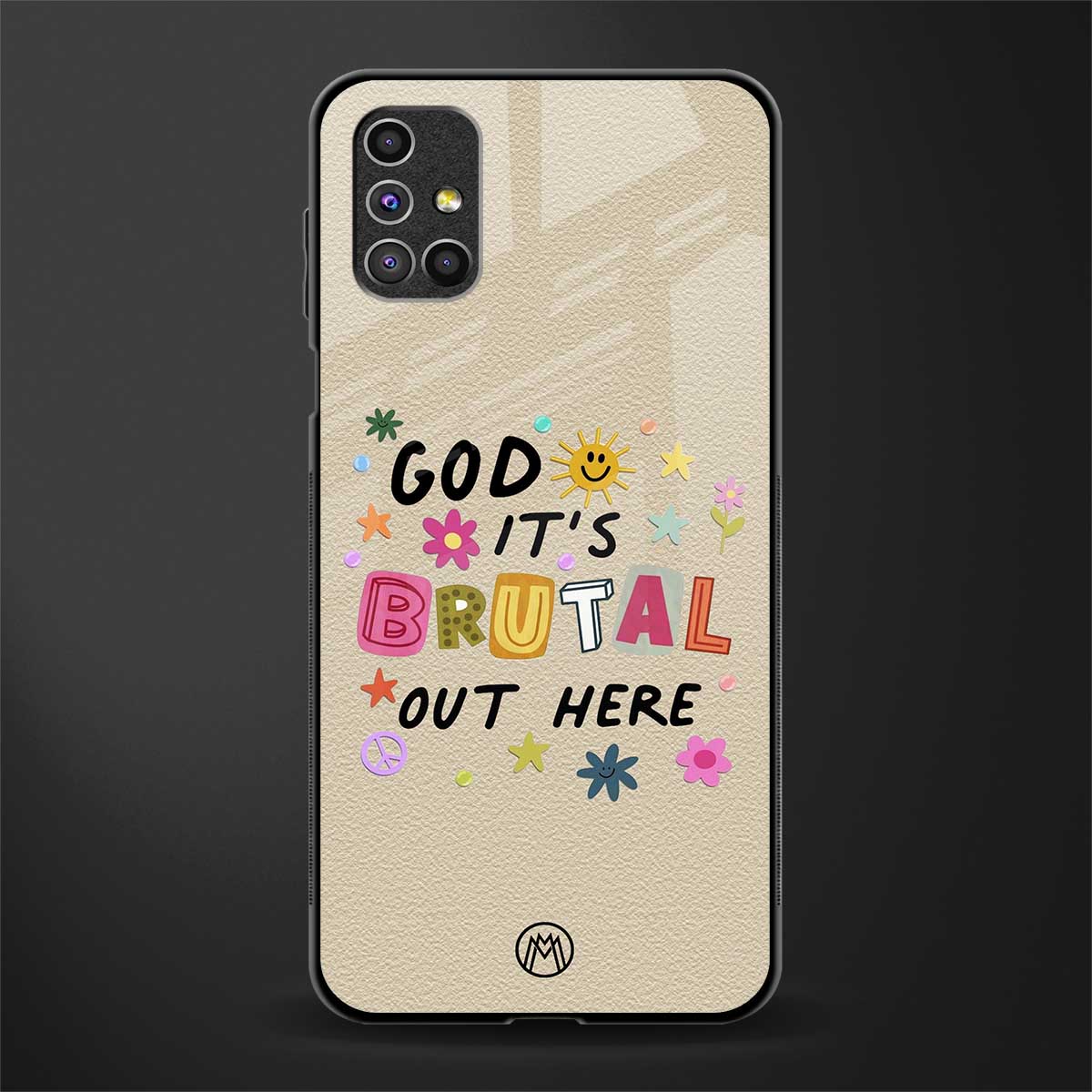 it's brutal out here glass case for samsung galaxy m31s image