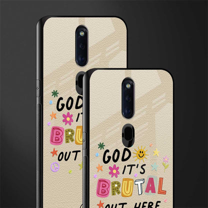 it's brutal out here glass case for oppo f11 pro image-2