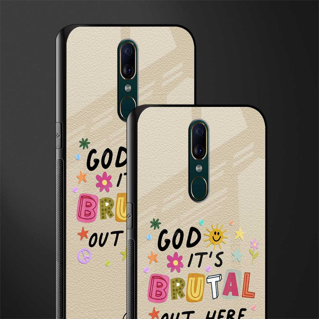it's brutal out here glass case for oppo a9 image-2