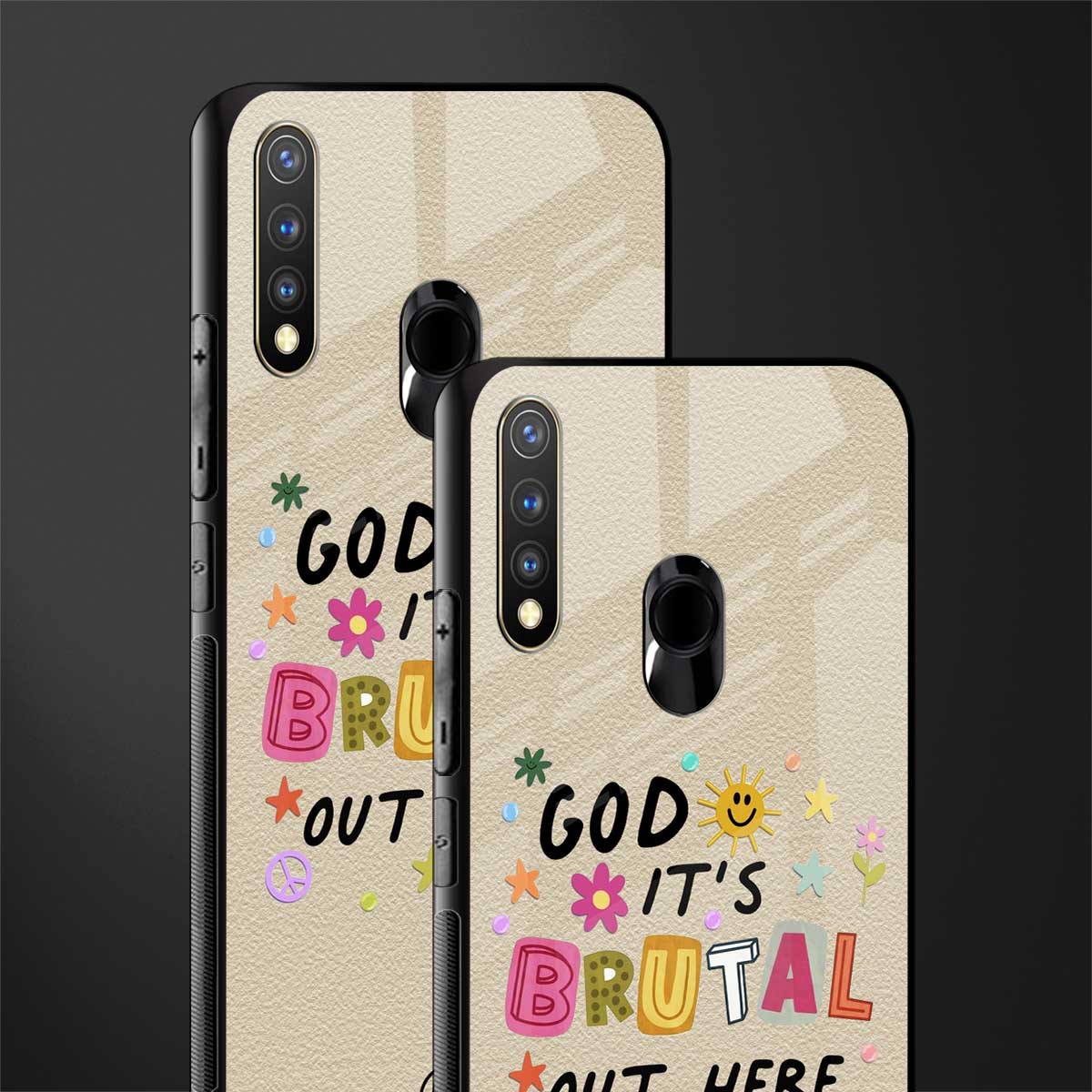 it's brutal out here glass case for vivo y19 image-2