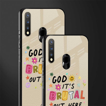 it's brutal out here glass case for vivo y19 image-2