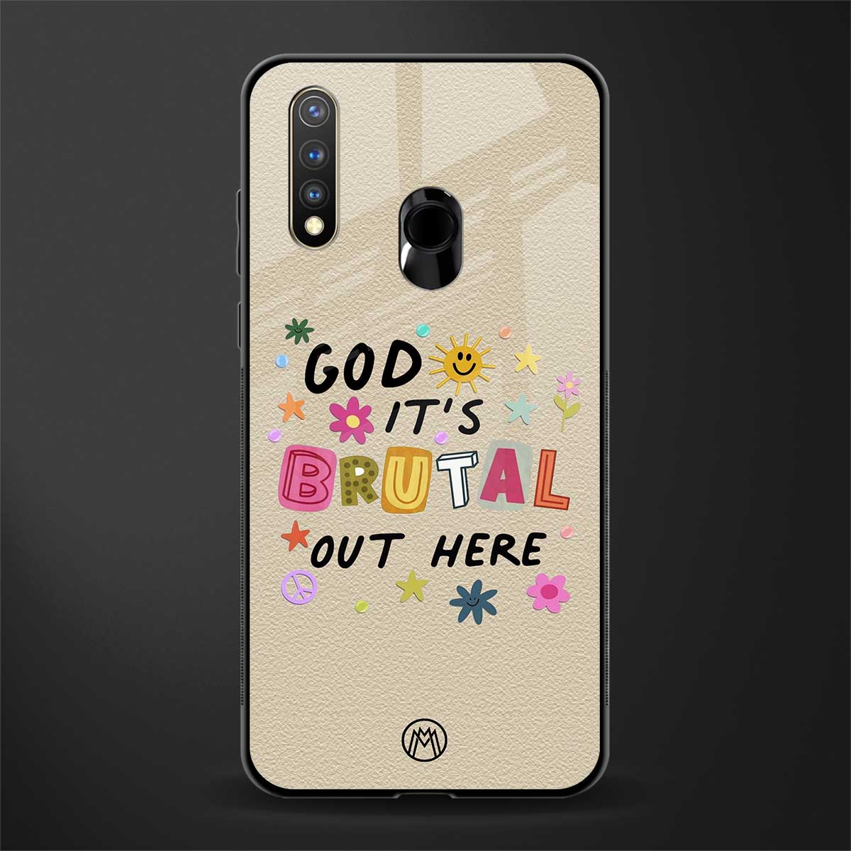 it's brutal out here glass case for vivo u20 image