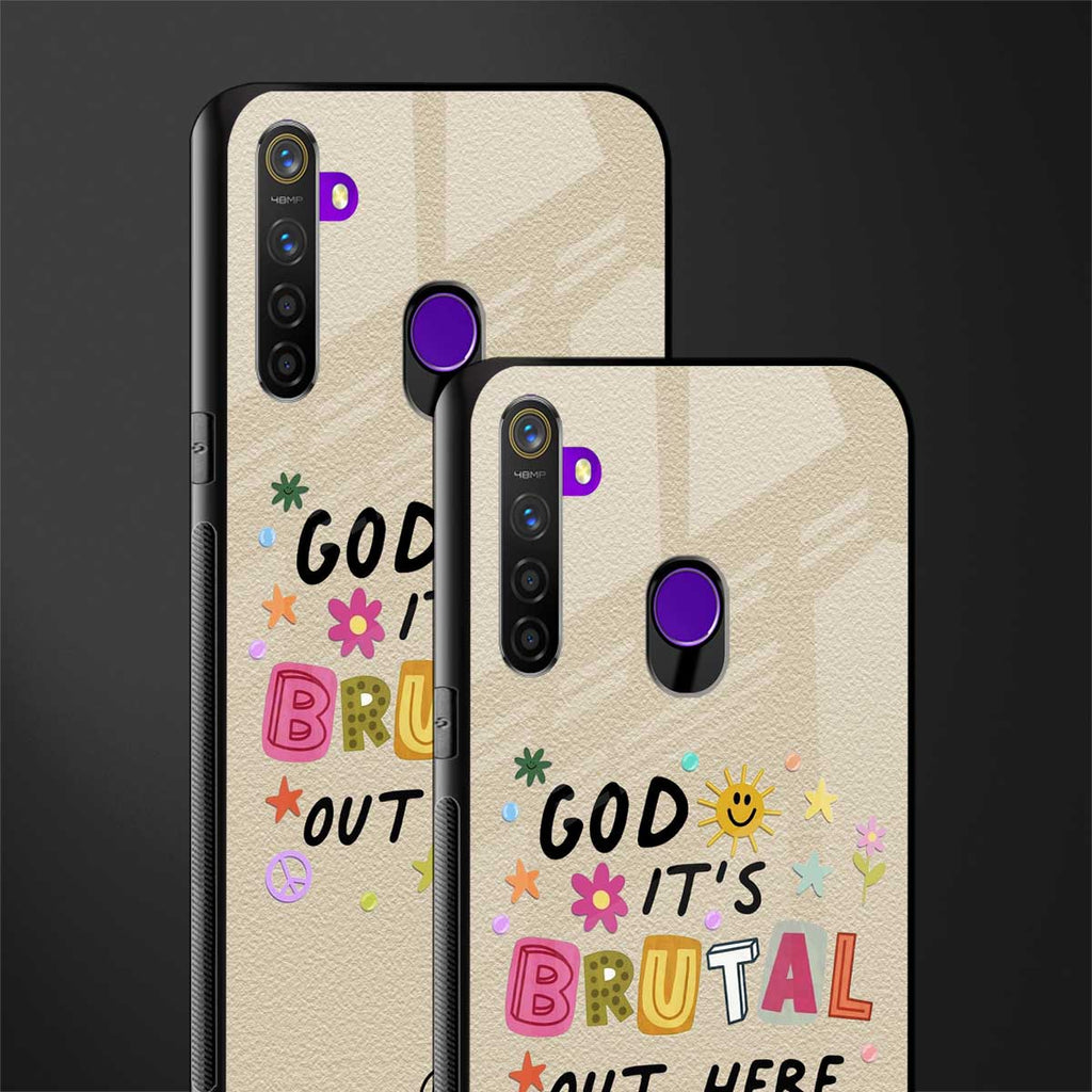 it's brutal out here glass case for realme 5 image-2