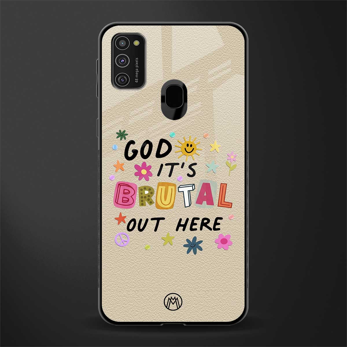 it's brutal out here glass case for samsung galaxy m21 image