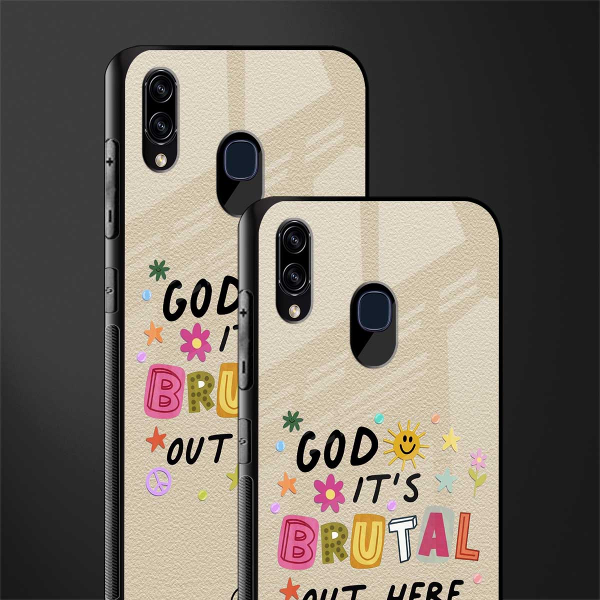 it's brutal out here glass case for samsung galaxy a20 image-2