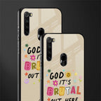 it's brutal out here glass case for redmi note 8 image-2