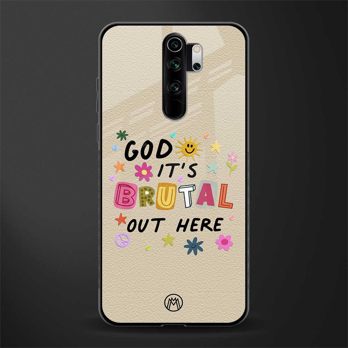 it's brutal out here glass case for redmi note 8 pro image