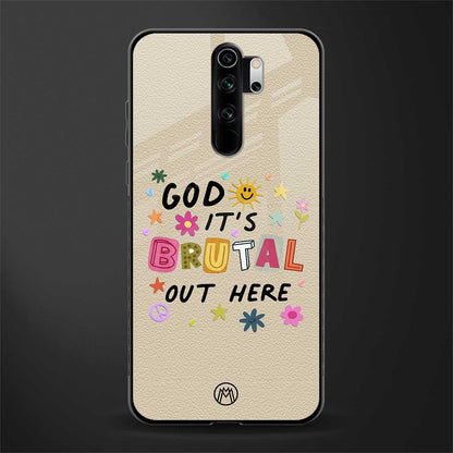 it's brutal out here glass case for redmi note 8 pro image