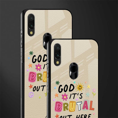 it's brutal out here glass case for redmi 7redmi y3 image-2