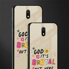 it's brutal out here glass case for redmi 8a image-2
