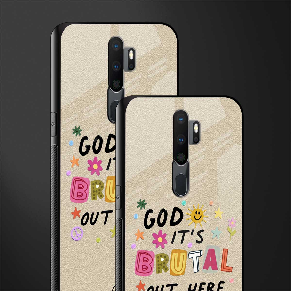 it's brutal out here glass case for oppo a9 2020 image-2