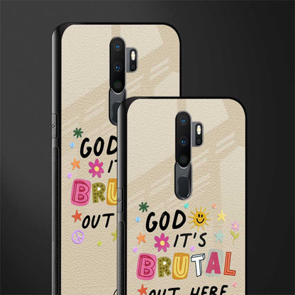 it's brutal out here glass case for oppo a9 2020 image-2