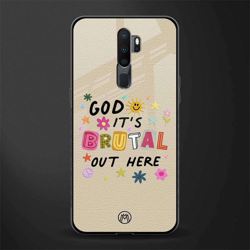 it's brutal out here glass case for oppo a9 2020 image