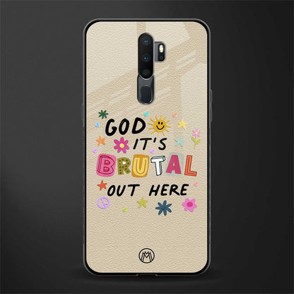 it's brutal out here glass case for oppo a9 2020 image