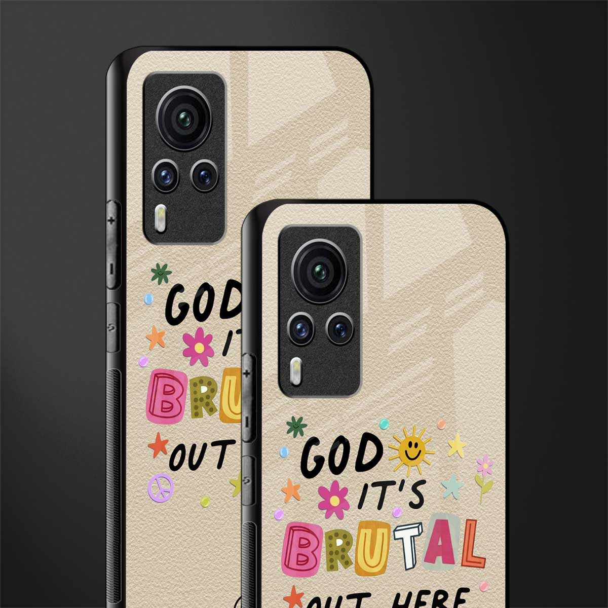it's brutal out here glass case for vivo x60 pro image-2