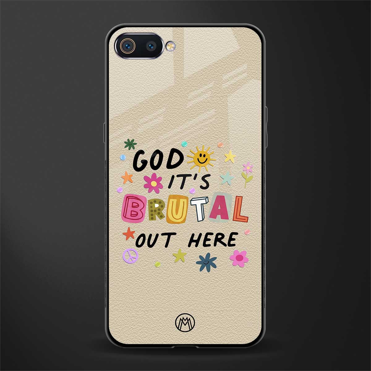 it's brutal out here glass case for realme c2 image