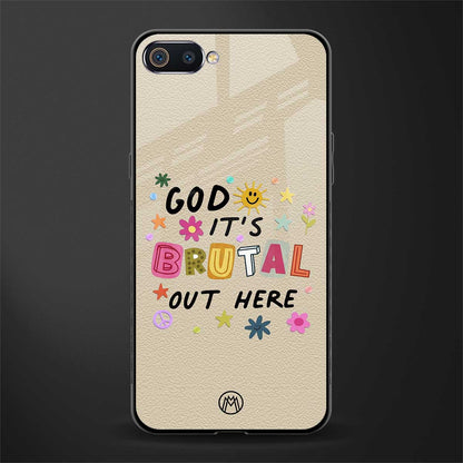 it's brutal out here glass case for realme c2 image