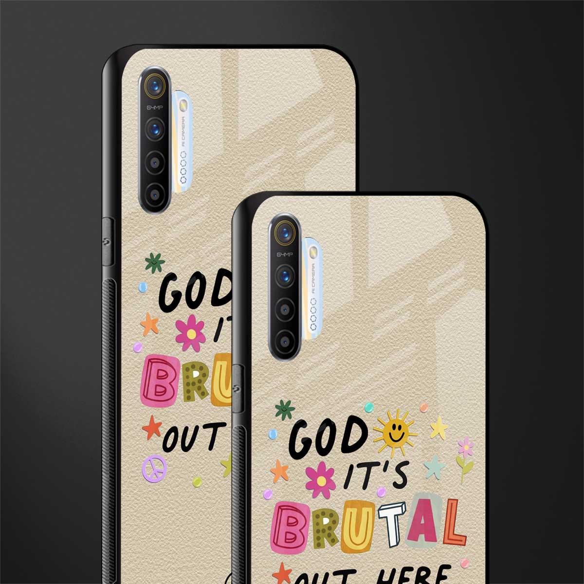 it's brutal out here glass case for realme xt image-2
