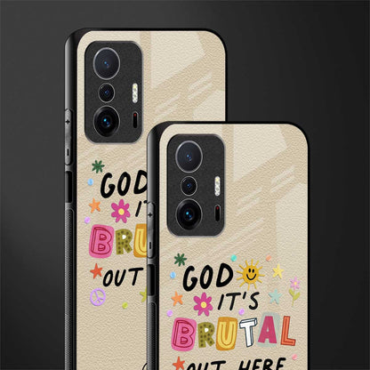 it's brutal out here glass case for mi 11t pro 5g image-2