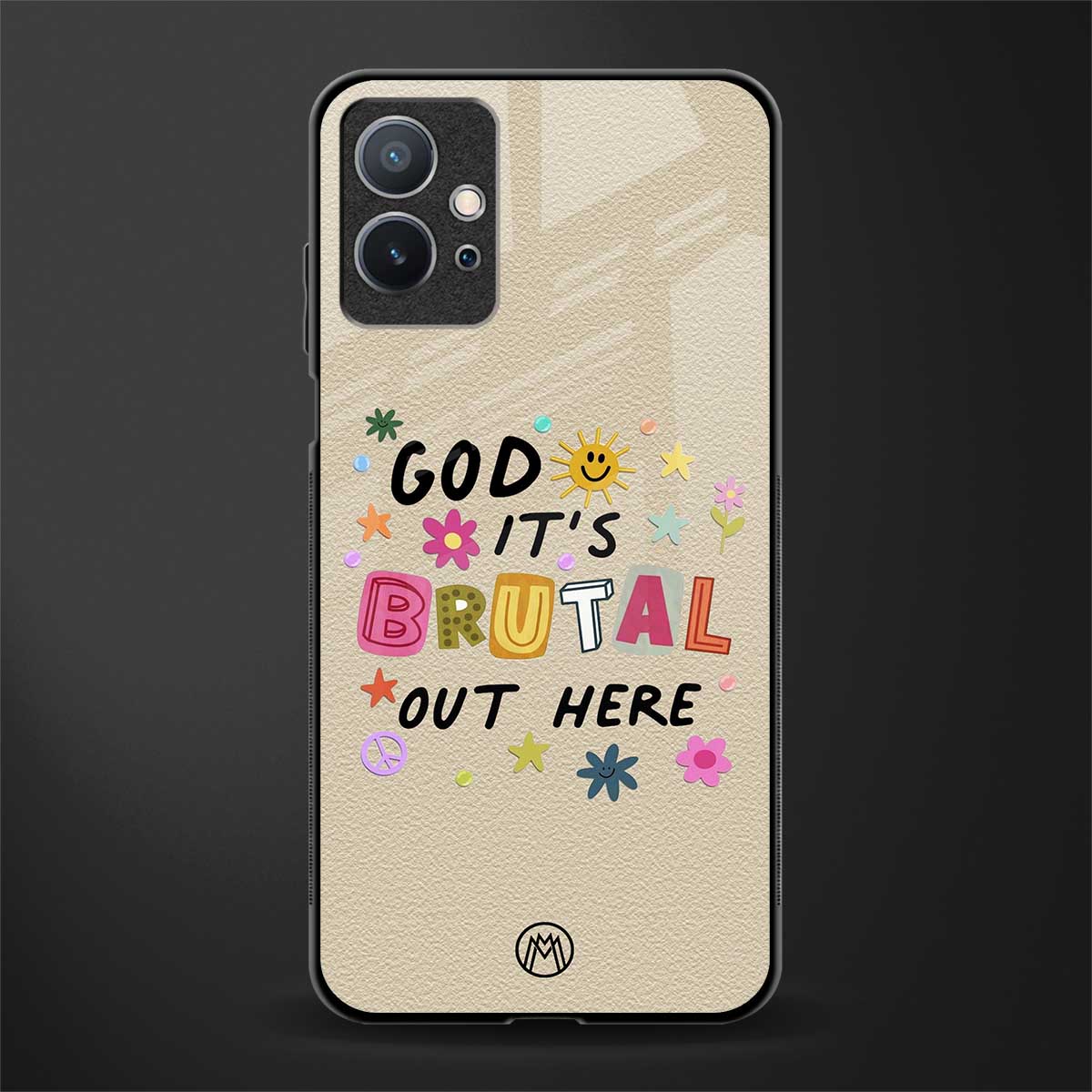 it's brutal out here glass case for vivo y75 5g image