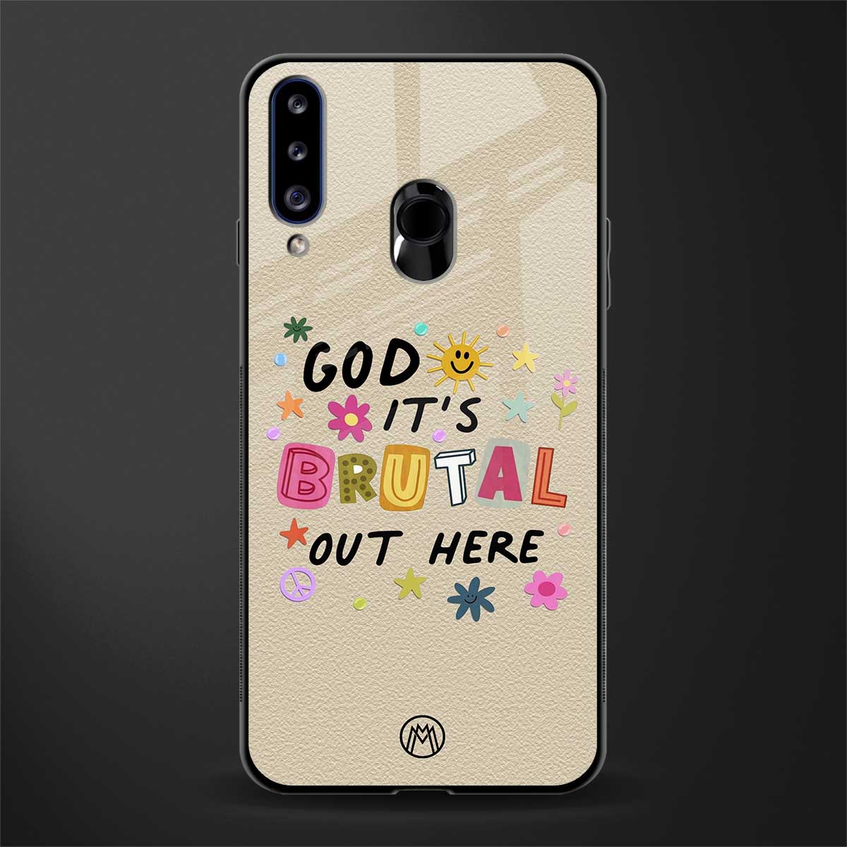 it's brutal out here glass case for samsung galaxy a20s image
