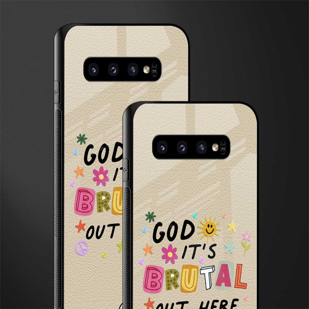 it's brutal out here glass case for samsung galaxy s10 image-2