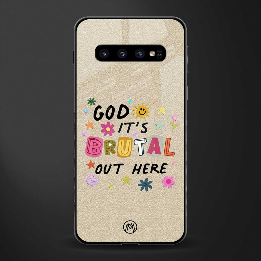 it's brutal out here glass case for samsung galaxy s10 image
