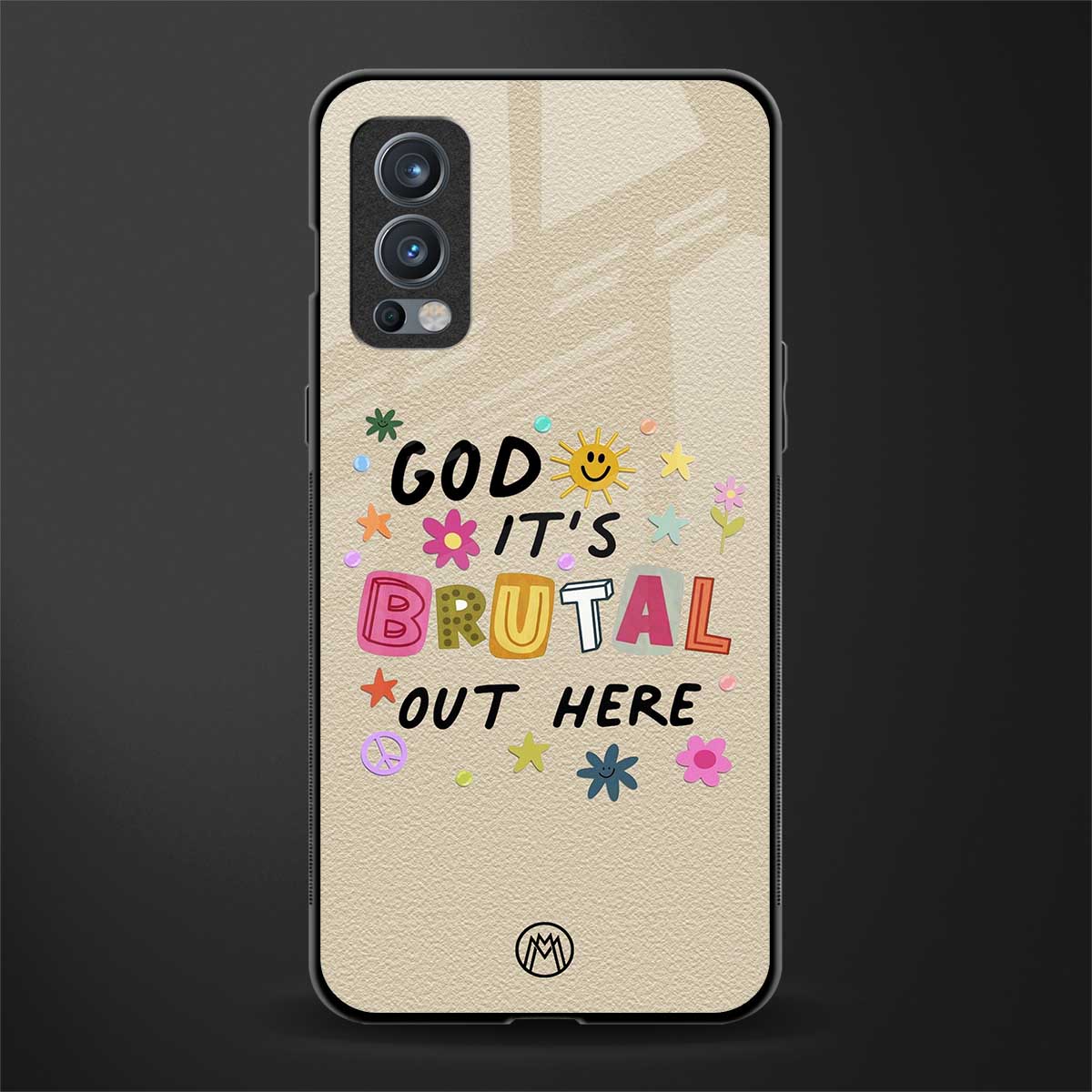 it's brutal out here glass case for oneplus nord 2 5g image